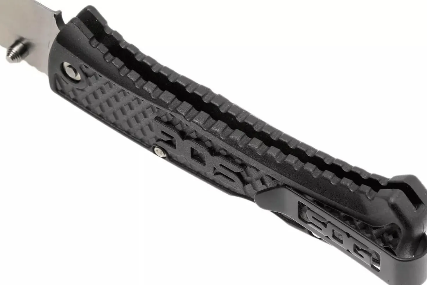 Couteau pliant SOG Traction SGTD1011 manche en nylon/fibres de verre noir antidérapant 11,4cm