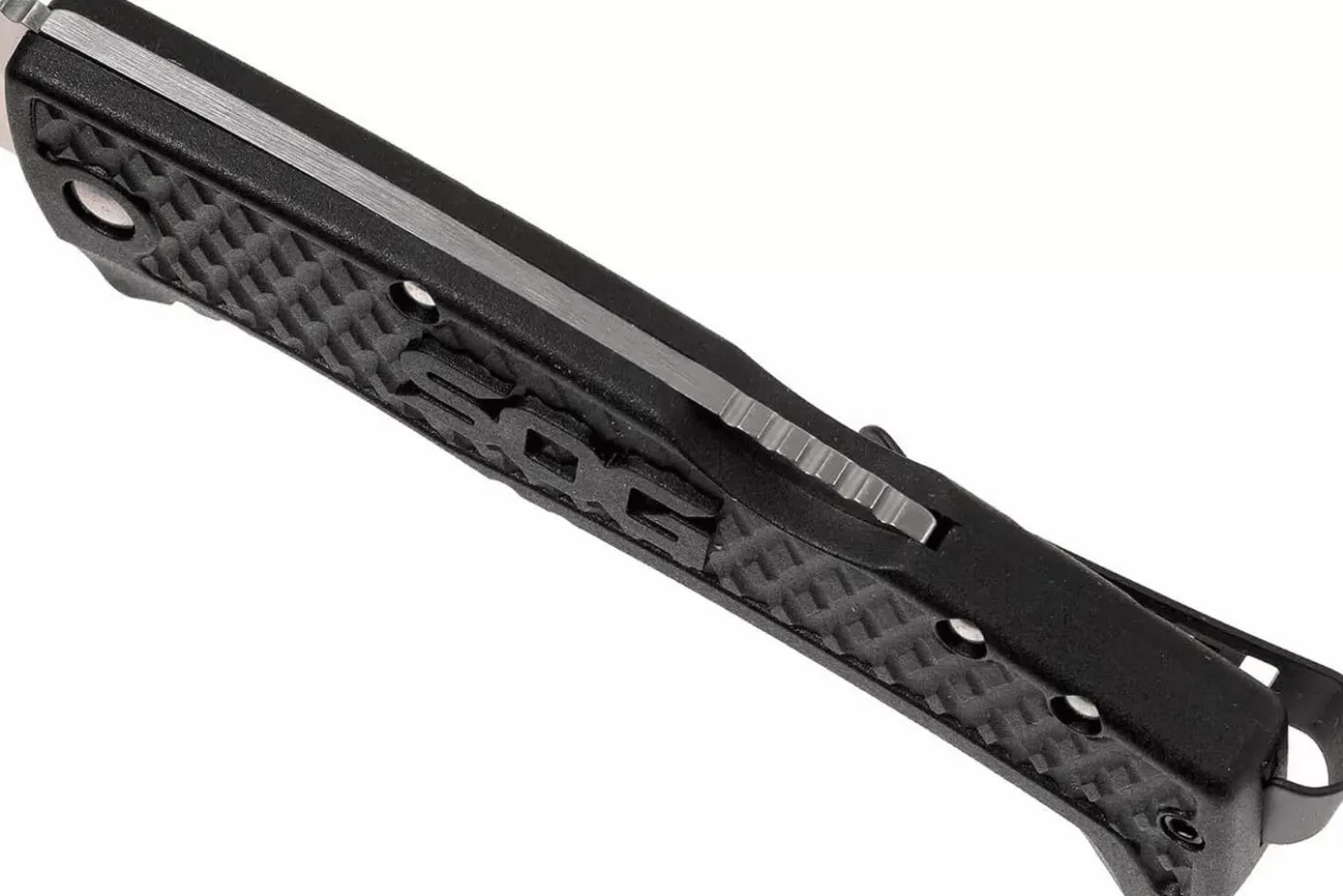 Couteau pliant SOG Traction SGTD1011 manche en nylon/fibres de verre noir antidérapant 11,4cm