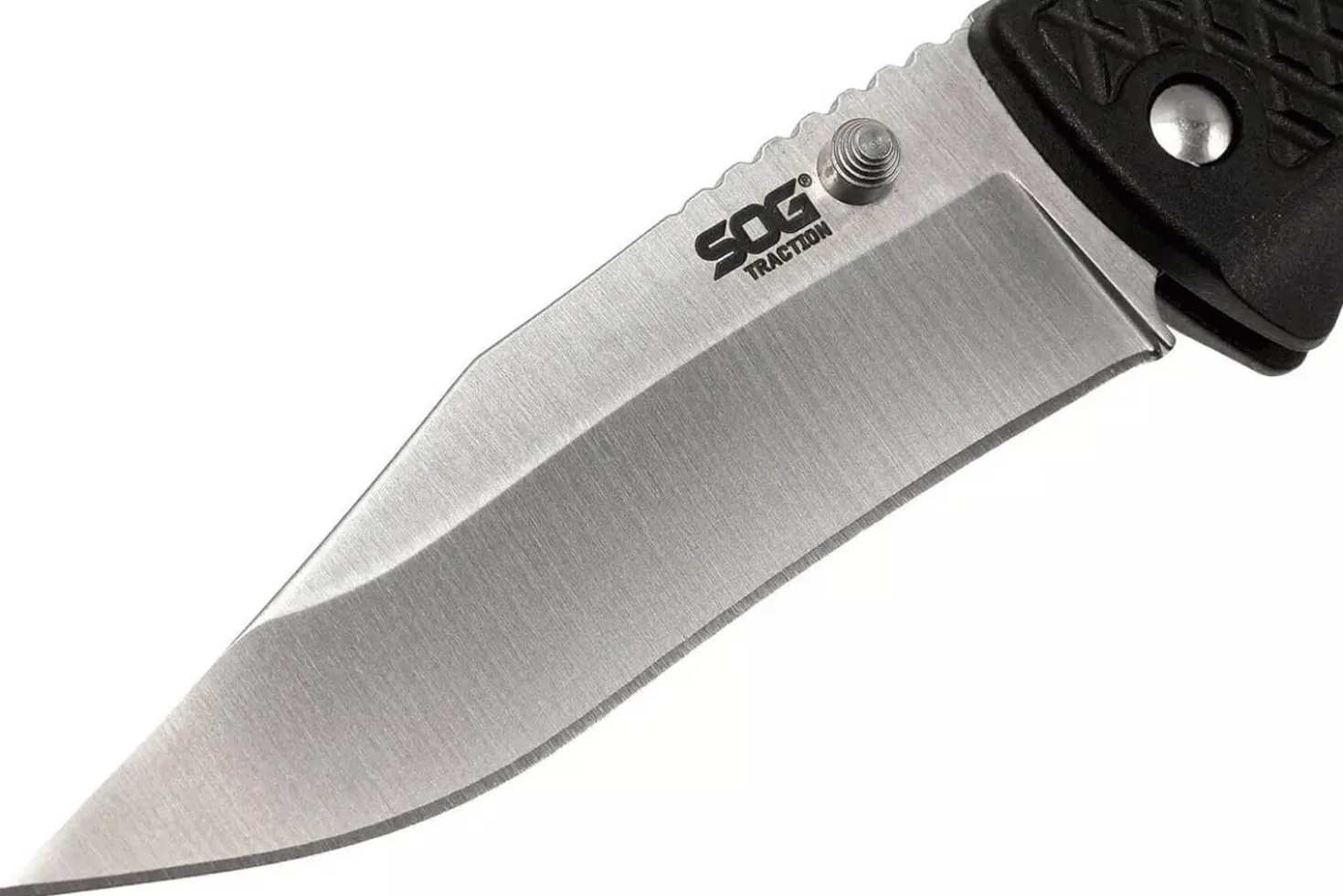 Couteau pliant SOG Traction SGTD1011 manche en nylon/fibres de verre noir antidérapant 11,4cm