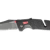 Couteau pliant SOG Trident AT SGTRIDSBKR semi-denté manche en nylon/fibres de verre 13,5cm noir/rouge