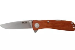 Couteau pliant SOG Twitch II SGTWI17 manche en bois naturel 9cm