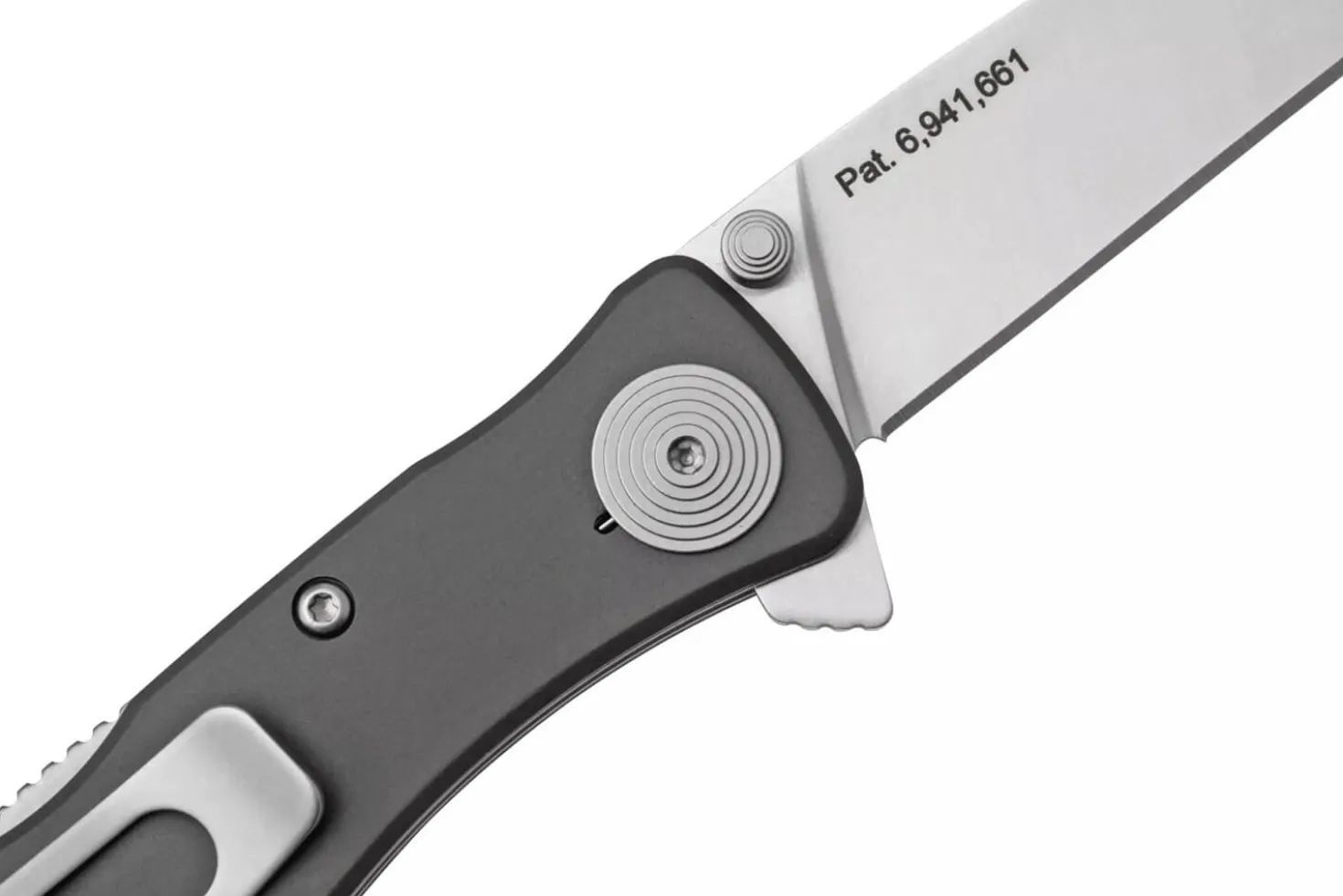 Couteau pliant SOG Twitch II SGTWI8 manche en aluminium gris 9cm avec clip de poche