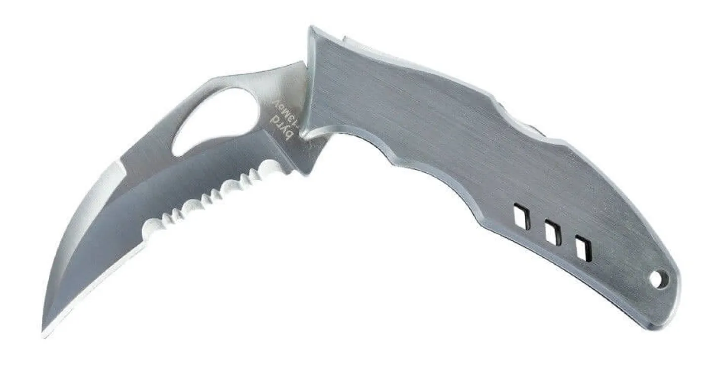 Couteau pliant Spyderco BYRD Crossbill à dents tout inox 12cm