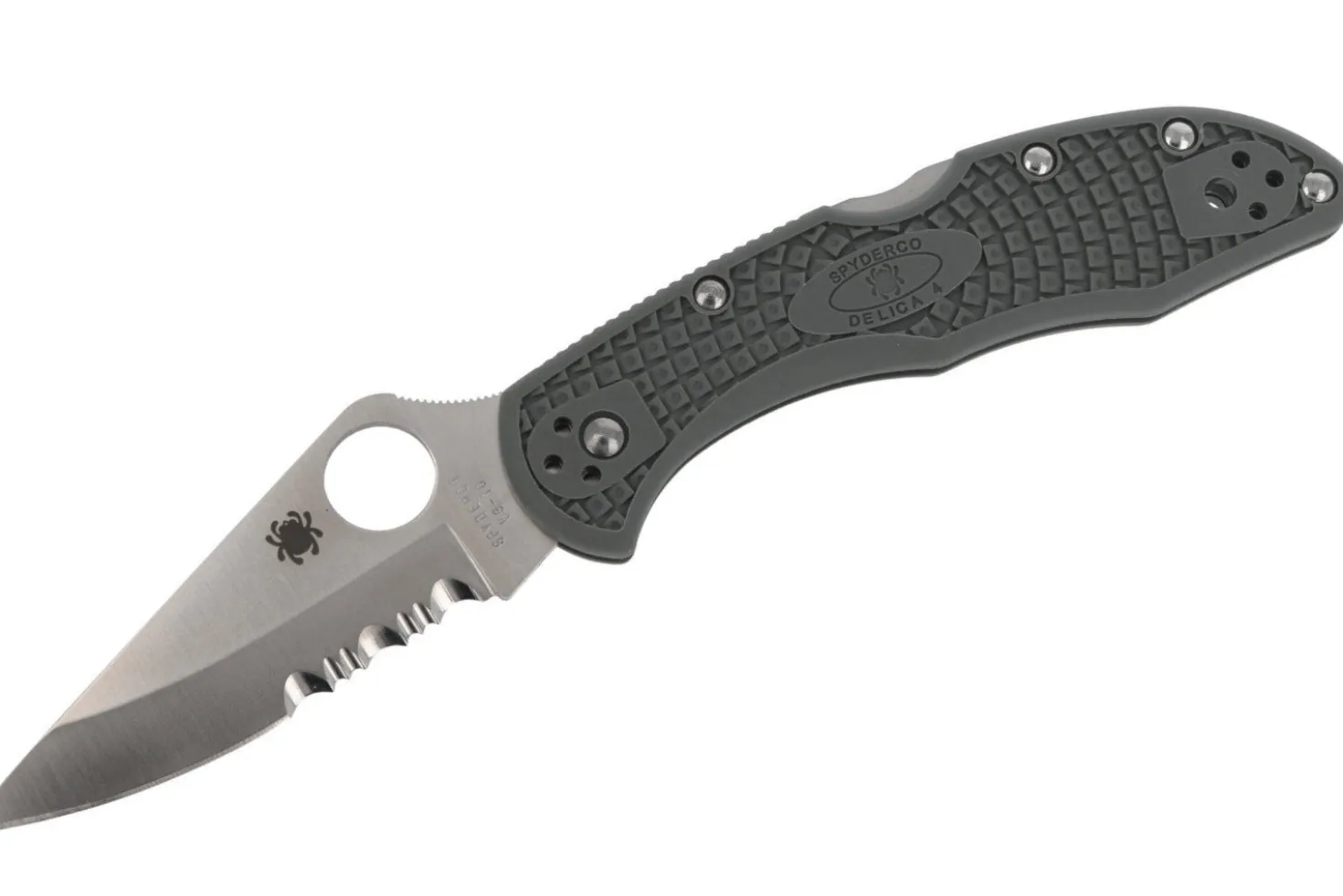 Couteau pliant Spyderco Delica 4 C11PSFG vert feuillage en nylon/fibre de verre 10,8cm