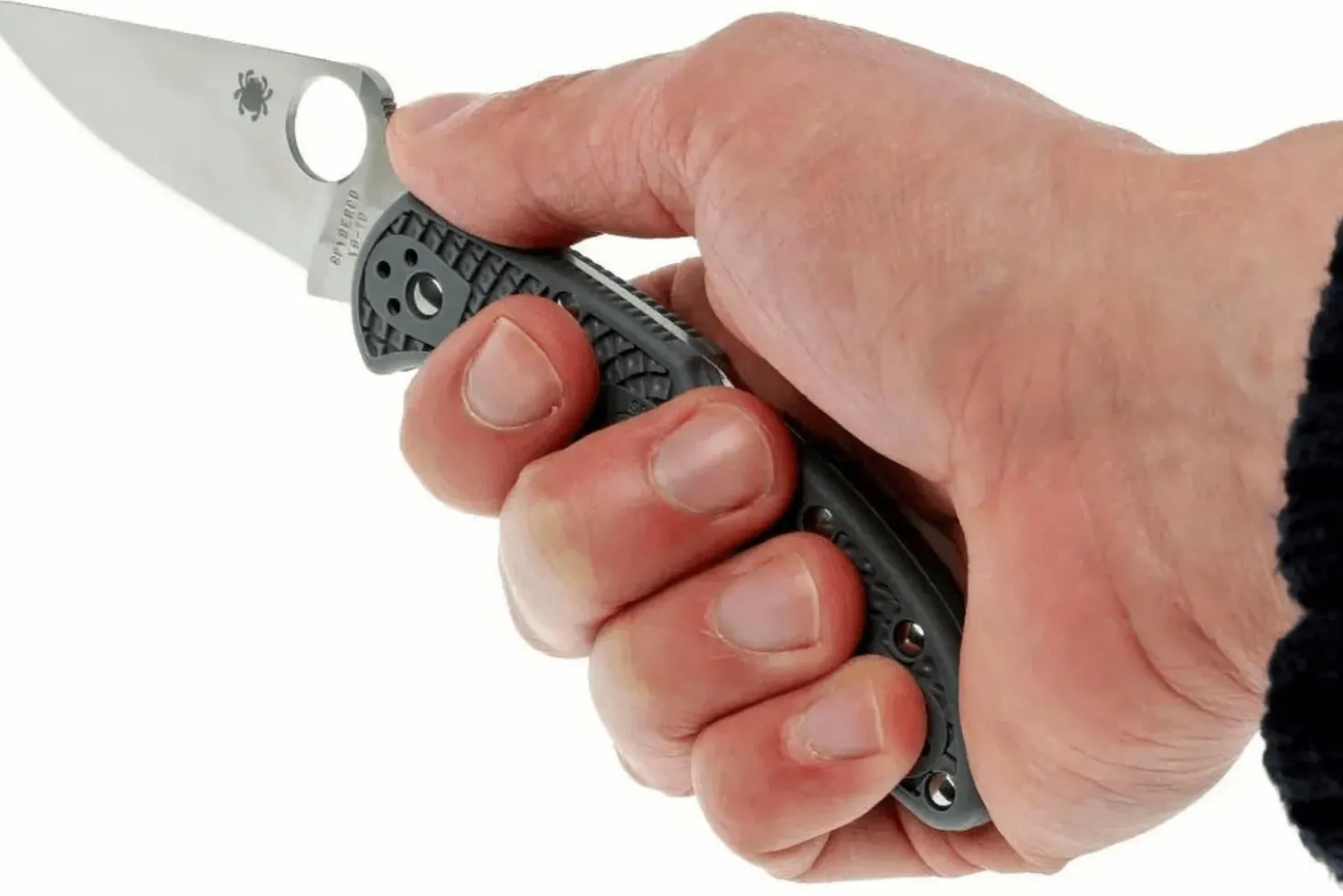 Couteau pliant Spyderco Delica 4 C11FPGY en nylon/fibre de verre gris 10,8cm