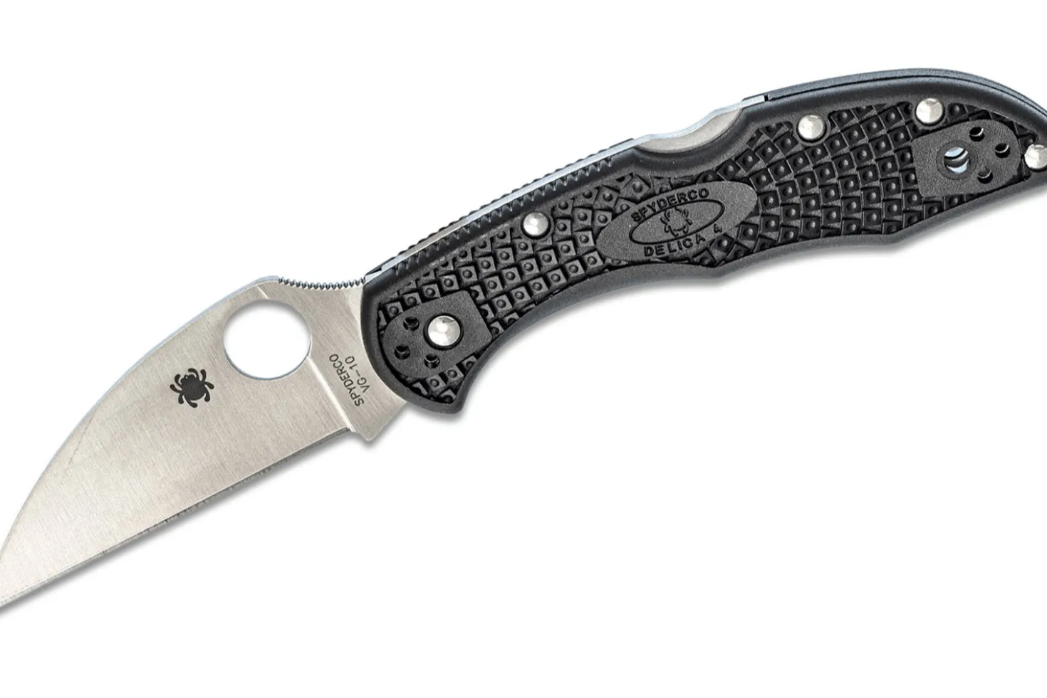 Couteau pliant Spyderco Delica 4 C11FPWCBK Wharncliffe manche nylon/fibre de verre noir 10,8cm