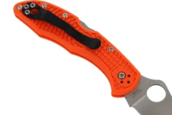 Couteau pliant Spyderco Delica 4 C11FPOR manche en nylon/fibre de verre orange 10,8cm