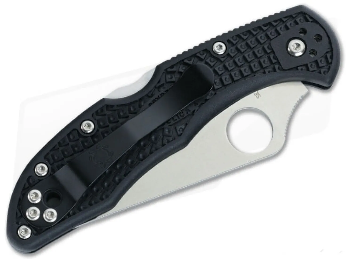 Couteau pliant SPYDERCO DELICA 4 C11PBK 11cm lame lisse