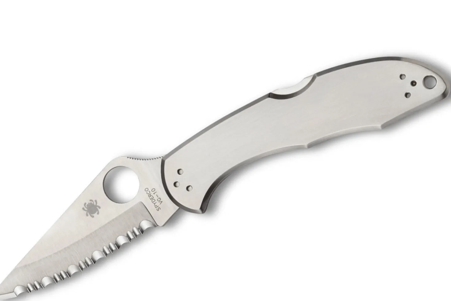 Couteau pliant Spyderco Delica 4 C11S manche inox 10,7cm