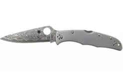 Couteau pliant Spyderco Endura 4 Titanium Damas C10TIPD manche en titane 12,5cm + étui