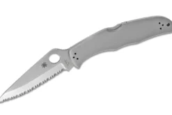 Couteau pliant Spyderco Endura 4 C10S dentelé manche inox 12,5cm