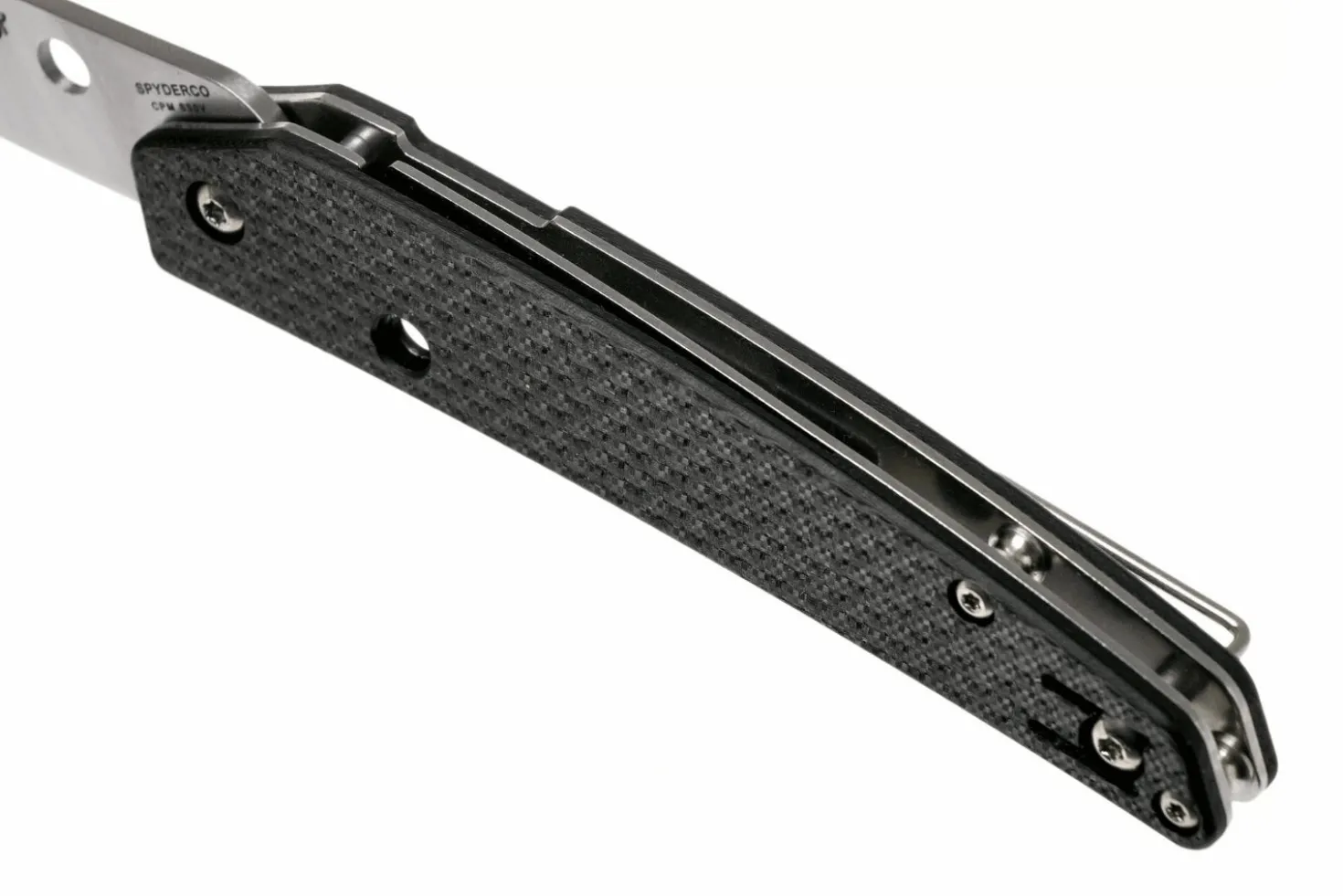 Couteau pliant Spyderco Ikuchi C242CFP manche en fibre de carbone/G10 noir 11cm
