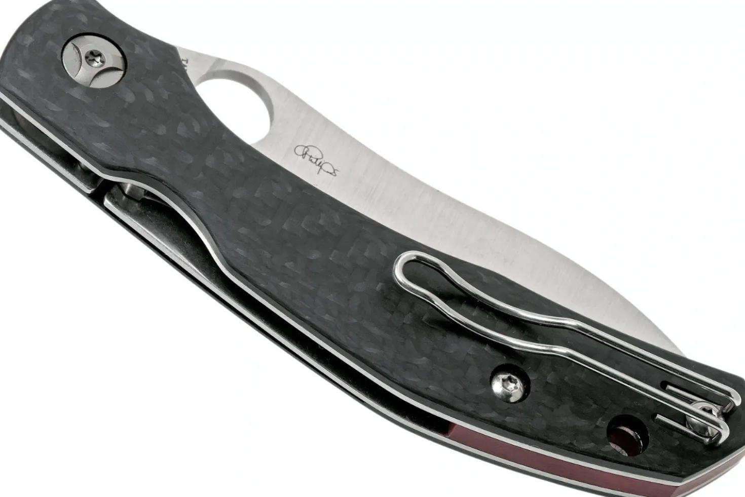 Couteau pliant Spyderco Kapara C241CFP manche en fibre de carbone noir 11,9cm