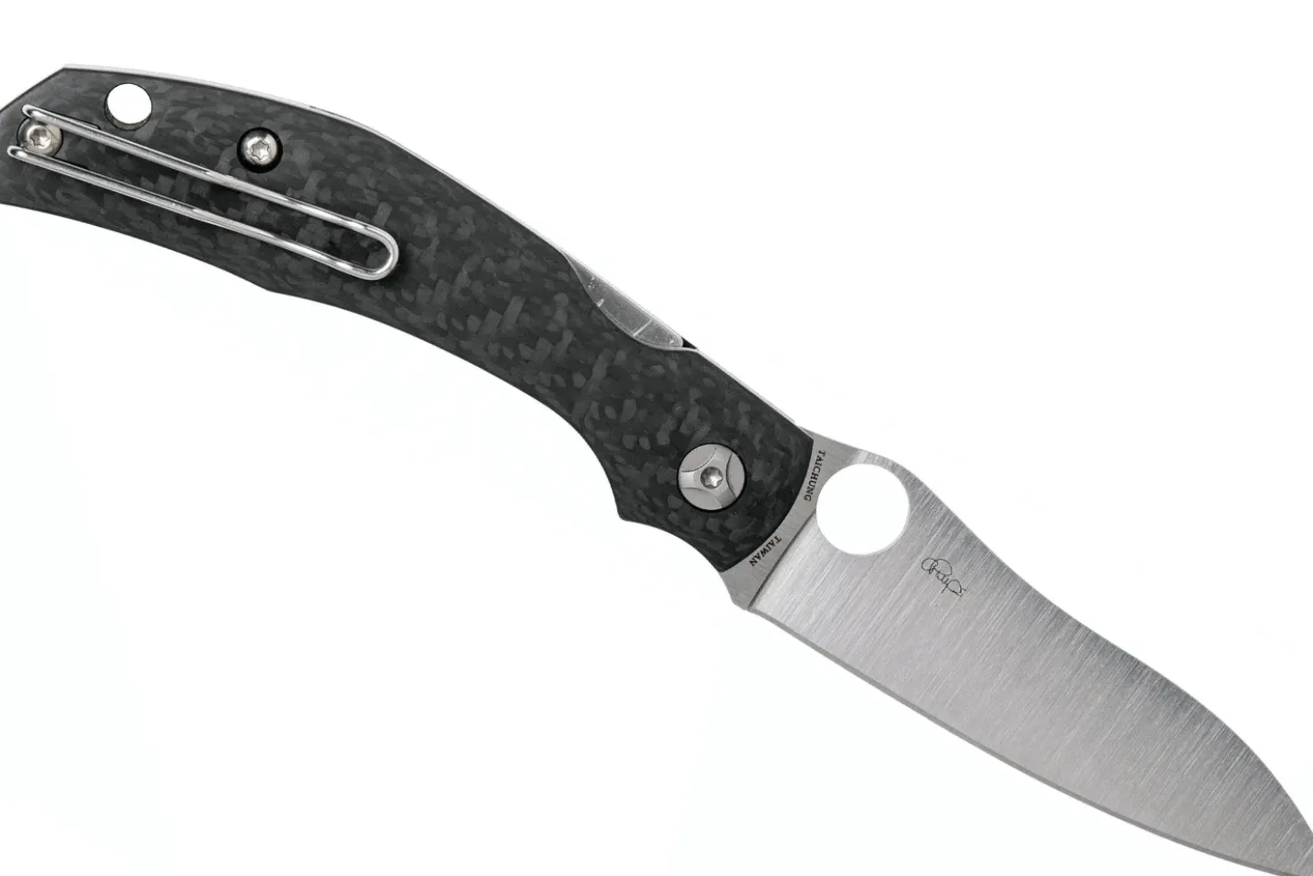 Couteau pliant Spyderco Kapara C241CFP manche en fibre de carbone noir 11,9cm