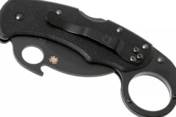 Couteau pliant Spyderco Karahawk C170GBBKP manche en G10 tout noir 11,4cm