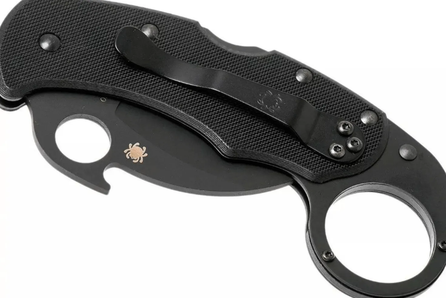 Couteau pliant Spyderco Karahawk C170GBBKP manche en G10 tout noir 11,4cm