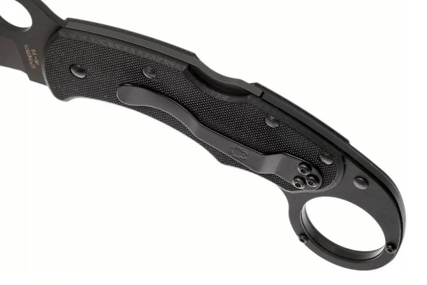 Couteau pliant Spyderco Karahawk C170GBBKP manche en G10 tout noir 11,4cm