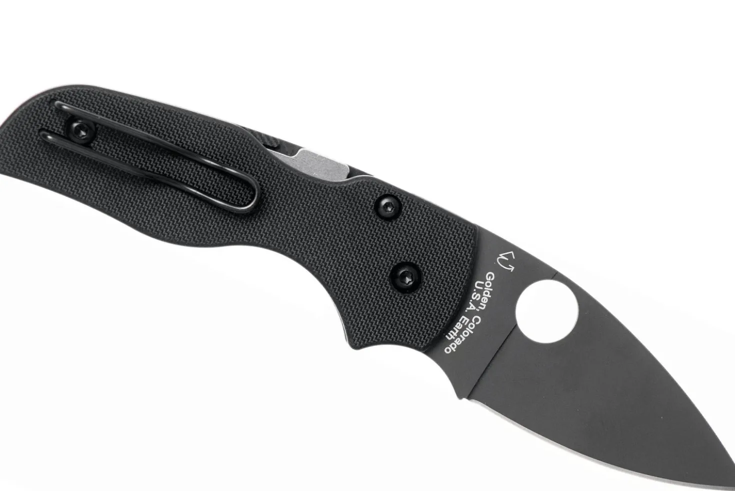 Couteau pliant Spyderco Lil'Native C230GPBBK lame noire et manche en G10 8,9cm