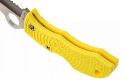 Couteau pliant Spyderco Manbug Salt MYLS manche en nylon/fibres de verre jaune 6,4cm