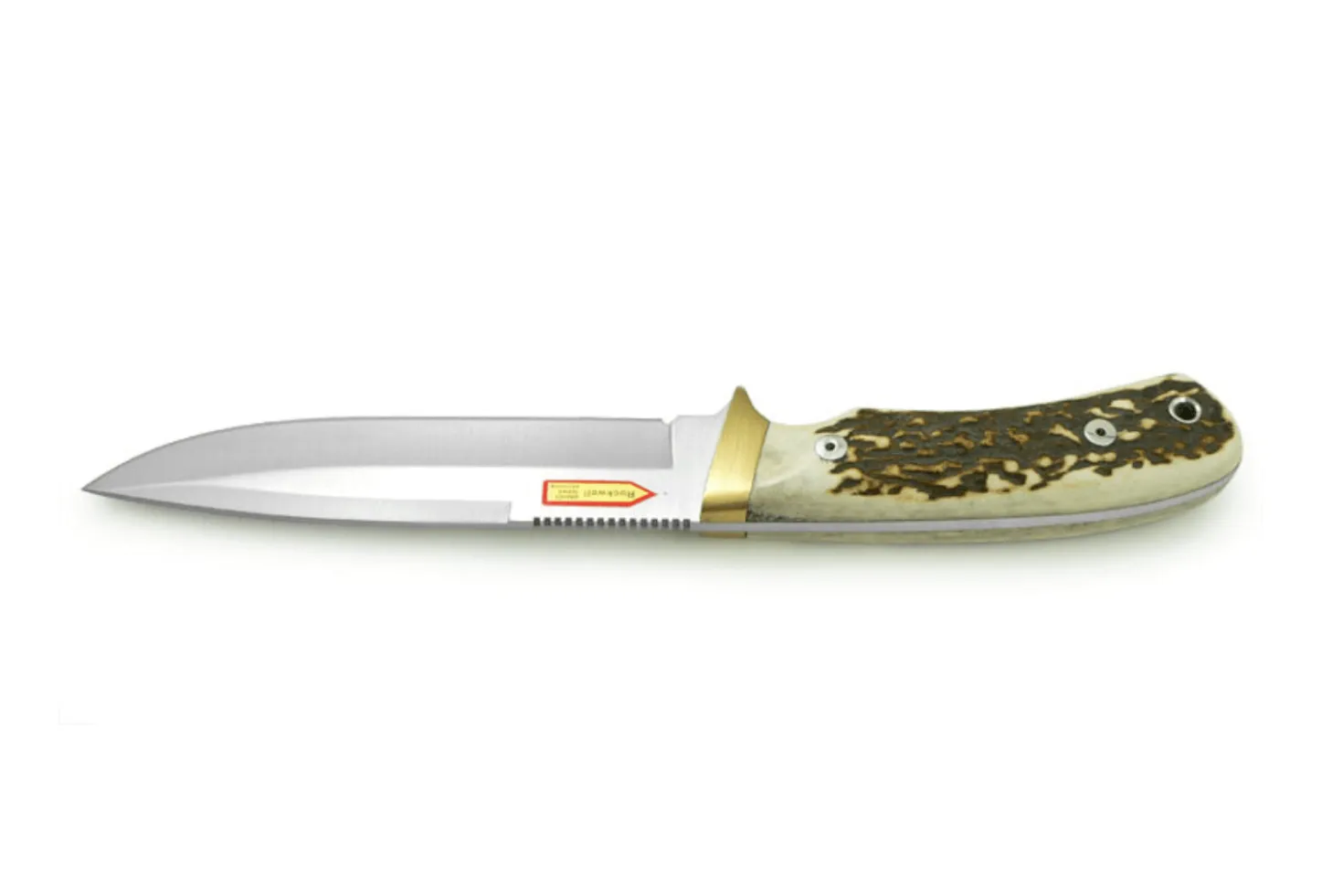 Couteau Puma IP Mountain 320114 lame 14,5cm manche bois de cerf + étui en cuir