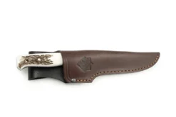 Couteau Puma IP Wildmeister Stag 366212 lame 11,8cm manche bois de cerf/micarta + étui en cuir