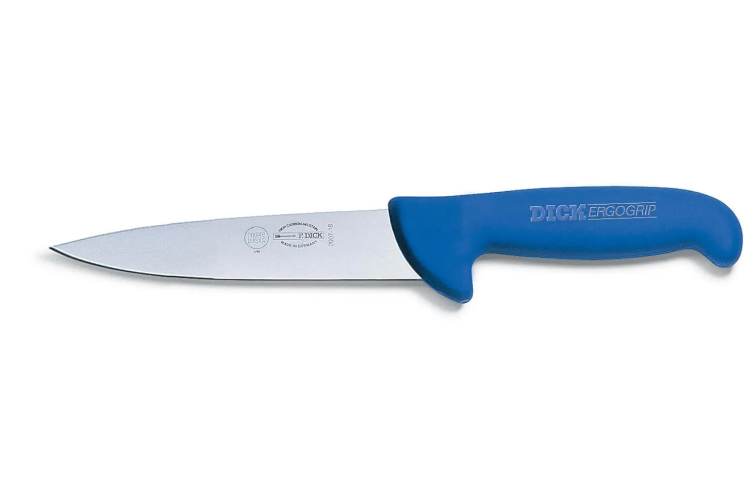 Couteau à saigner Dick Ergogrip pointe milieu manche bleu