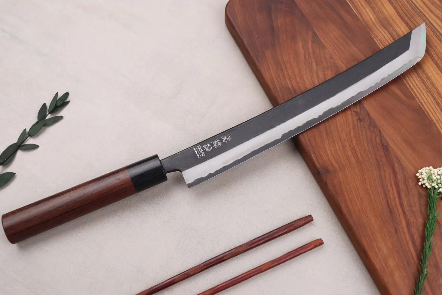 Couteau sakimaru 27cm japonais artisanal Wusaki Sakimaru BS1