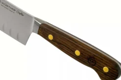 Couteau santoku alvéolé Wüsthof Crafter forgé 17cm en chêne fumé