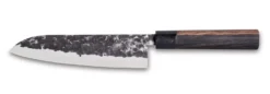 Couteau santoku 3 Claveles Osaka 18cm forgé main manche grenadille