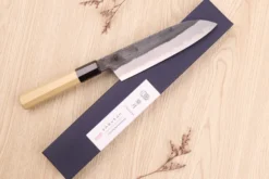 Couteau santoku 18cm japonais artisanal Sakai Kikumori Kikuzuki Kuro