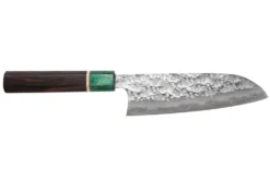 Couteau santoku 16,5cm japonais artisanal Makoto Kurosaki Samidorizuki SGStrix