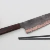 Couteau santoku 18cm japonais artisanal Hatsukokoro Yorokobi Kurouchi Damas