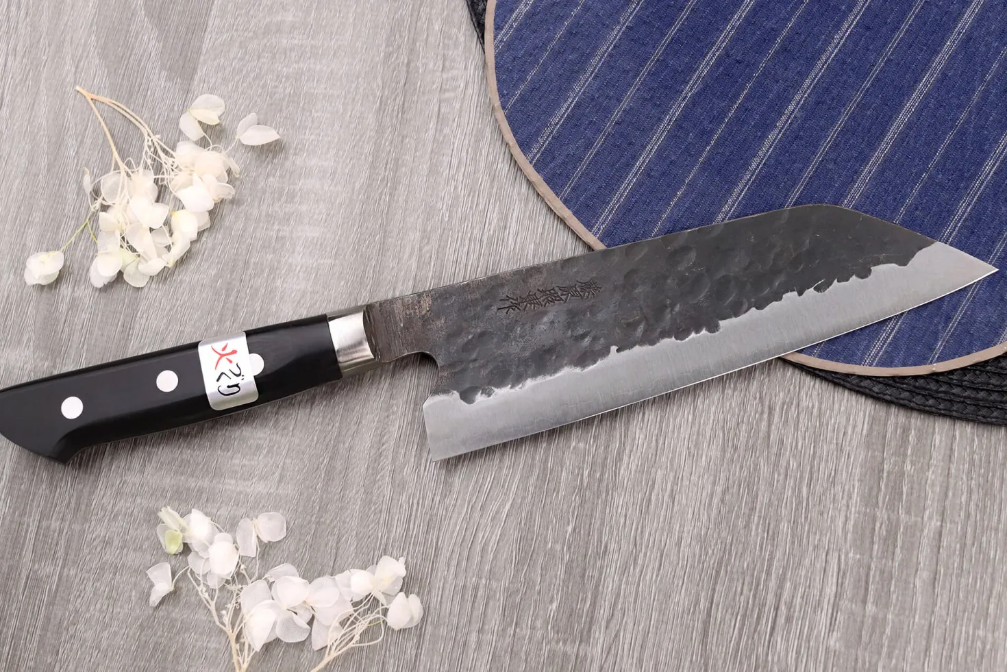Couteau santoku 18cm japonais artisanal Fujiwara Denka