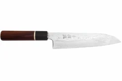 Couteau santoku 19,5cm japonais artisanal Sukenari SG2 damas
