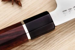 Couteau santoku 19,5cm japonais artisanal Sukenari SG2 damas