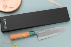 Couteau santoku 16,5cm japonais artisanal Makoto Kurosaki Kodama VG10
