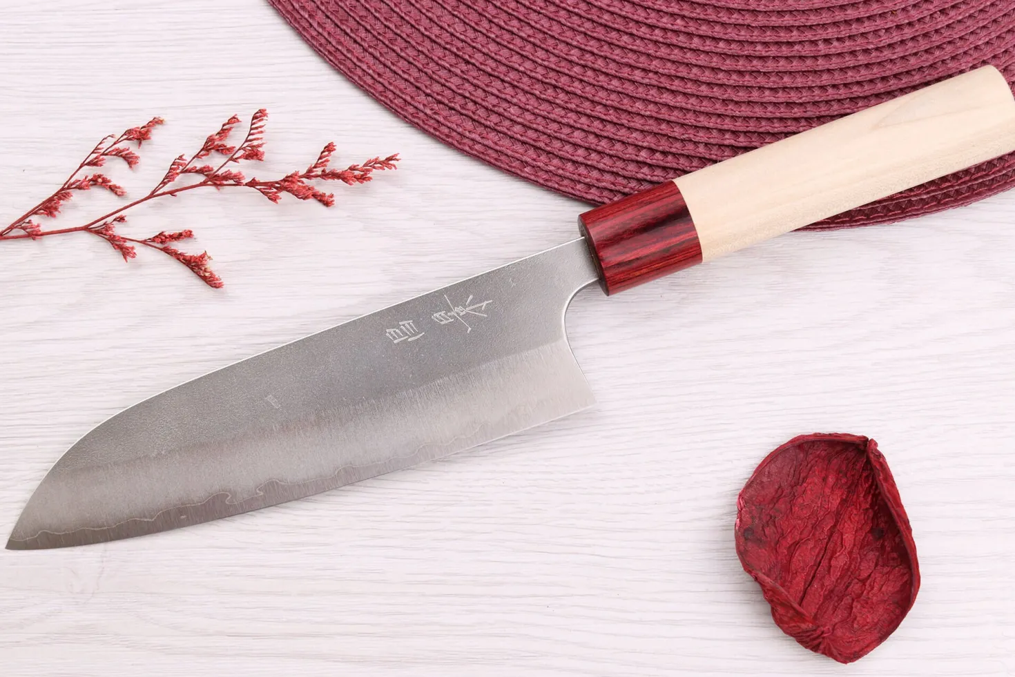 Couteau santoku 16,5cm japonais artisanal Masakage Yuki Shirogami 2