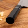 Couteau santoku 19,5cm japonais artisanal Sukenari ZDP-189 San Maï manche en ébène
