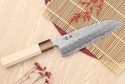Couteau santoku 16,5cm japonais artisanal Yuzo Haruto Damas