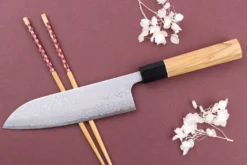 Couteau santoku 16,5cm japonais artisanal Yuzo Damas VG10