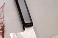 Couteau santoku 17cm japonais artisanal Nigara Hamono Tsuchime VG10 damas