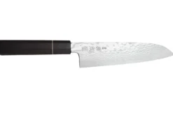 Couteau santoku 19,5cm japonais artisanal Sukenari ZDP-189 damas manche en ébène