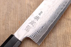 Couteau santoku 19,5cm japonais artisanal Sukenari ZDP-189 damas manche en ébène