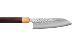 Couteau santoku 16,5cm japonais artisanal Yoshimi Kato SPG Strix V-Tsuchime