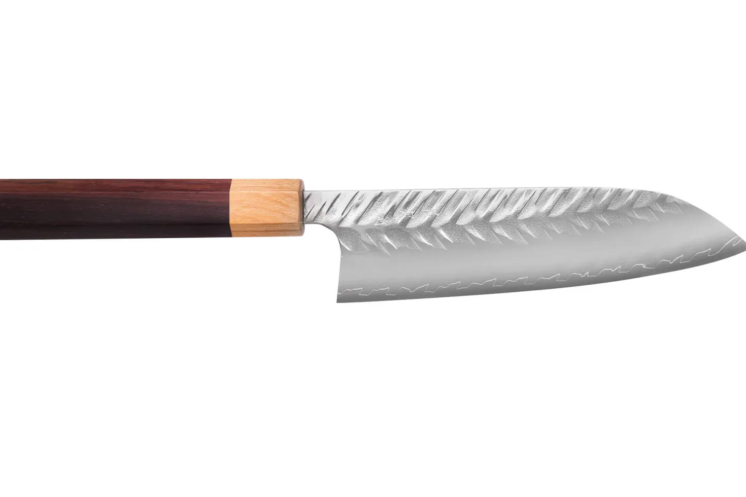 Couteau santoku 16,5cm japonais artisanal Yoshimi Kato SPG Strix V-Tsuchime