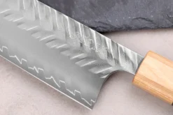 Couteau santoku 16,5cm japonais artisanal Yoshimi Kato SPG Strix V-Tsuchime
