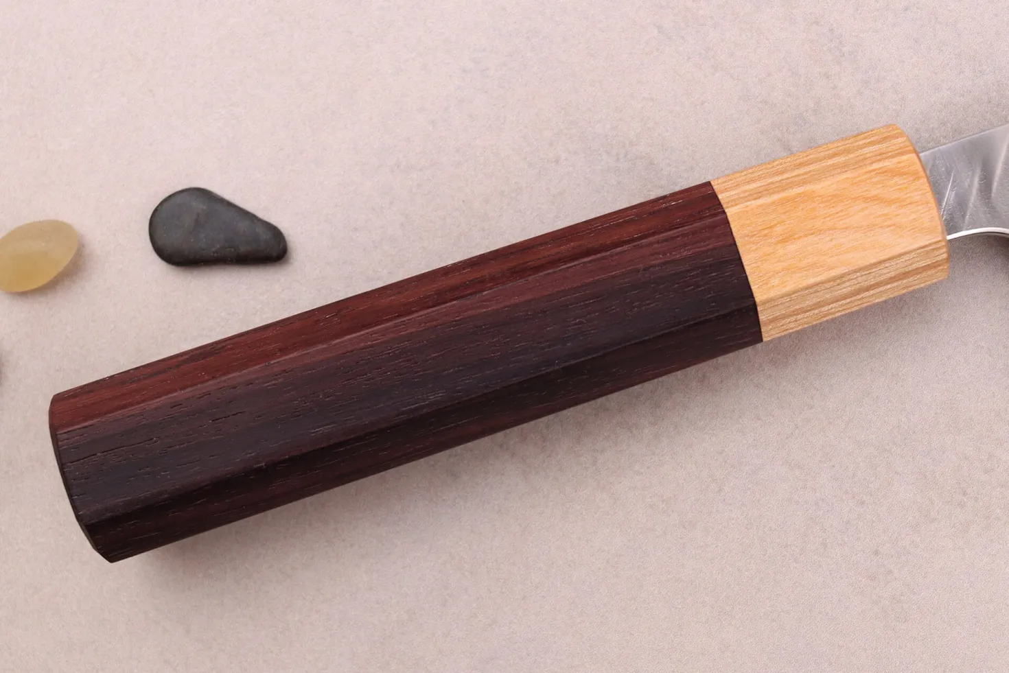 Couteau santoku 16,5cm japonais artisanal Yoshimi Kato SPG Strix V-Tsuchime