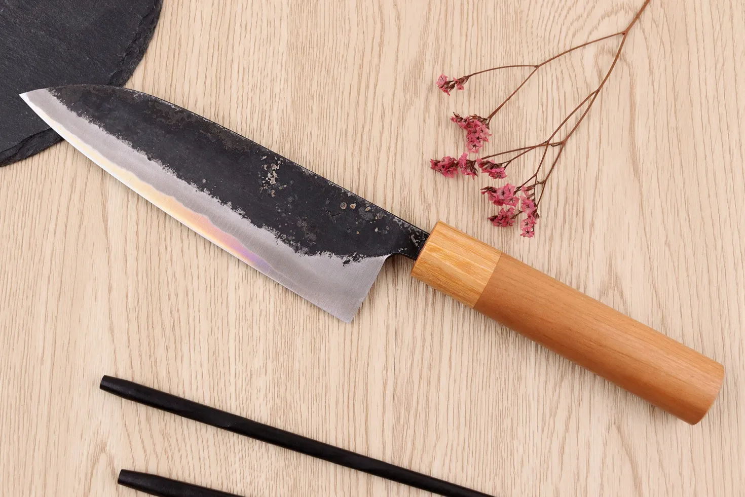 Couteau santoku 16,5cm japonais artisanal Kouki Hashimoto BS2