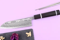 Couteau santoku 16,5cm japonais artisanal Yuzo Kanko Damas SG2
