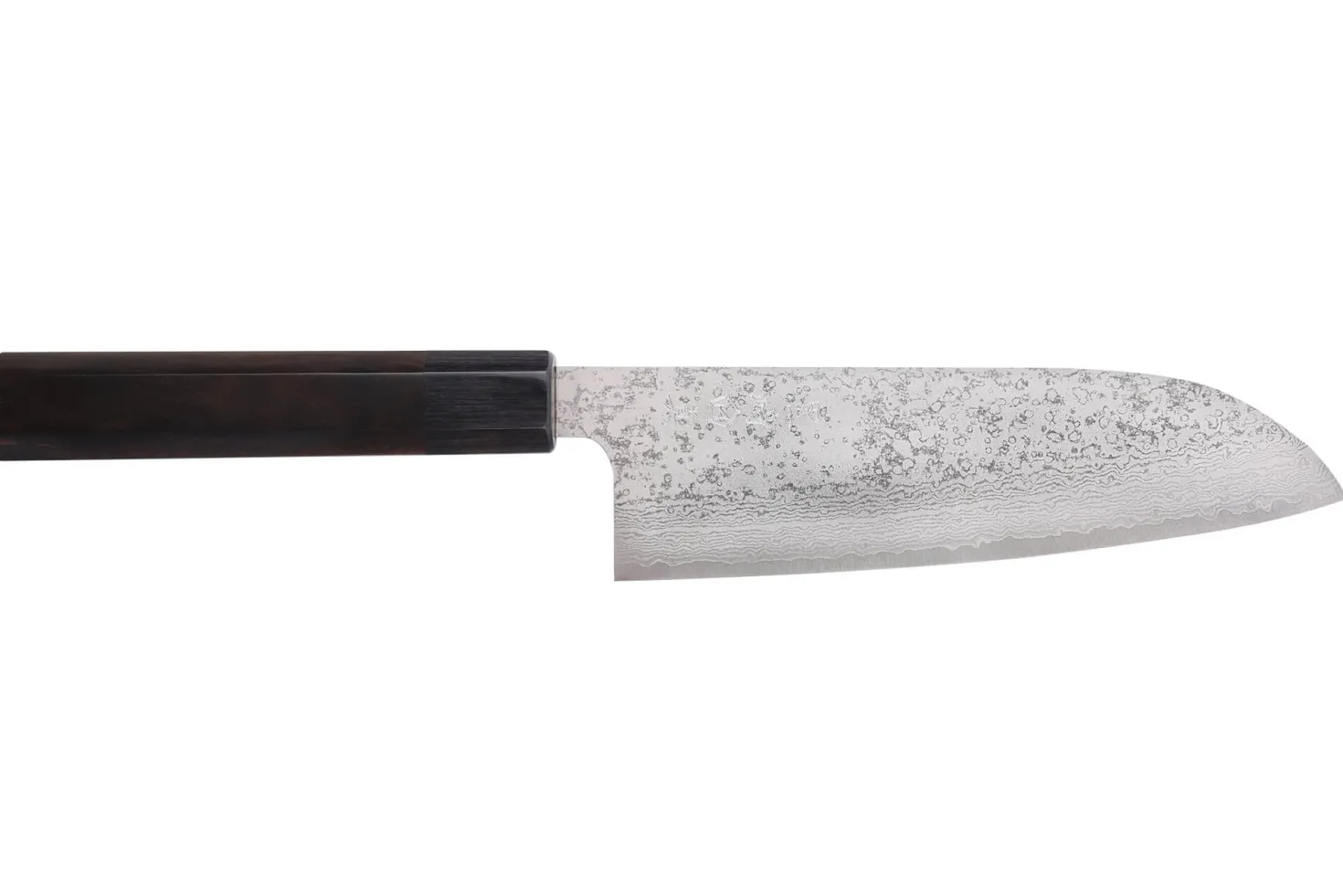 Couteau santoku 16,5cm japonais artisanal Makoto Kurosaki VG7 Damas